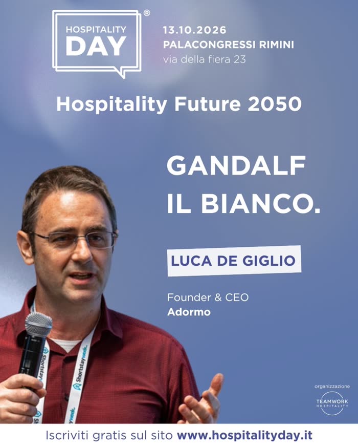 Hospitality Day 2026 speaker card for Luca De Giglio